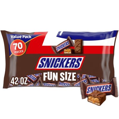 Snickers Fun Size Candy Bars - Bulk Display Tub