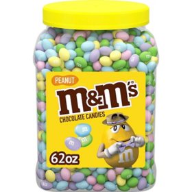 M&M'S Peanut Chocolate Pastel Easter Candy Jar (62 oz.)