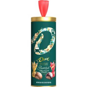 Dove Truffles Assorted Milk & Dark Chocolate Christmas Candy Gift Tin Stocking Stuffer (20.21 oz.)