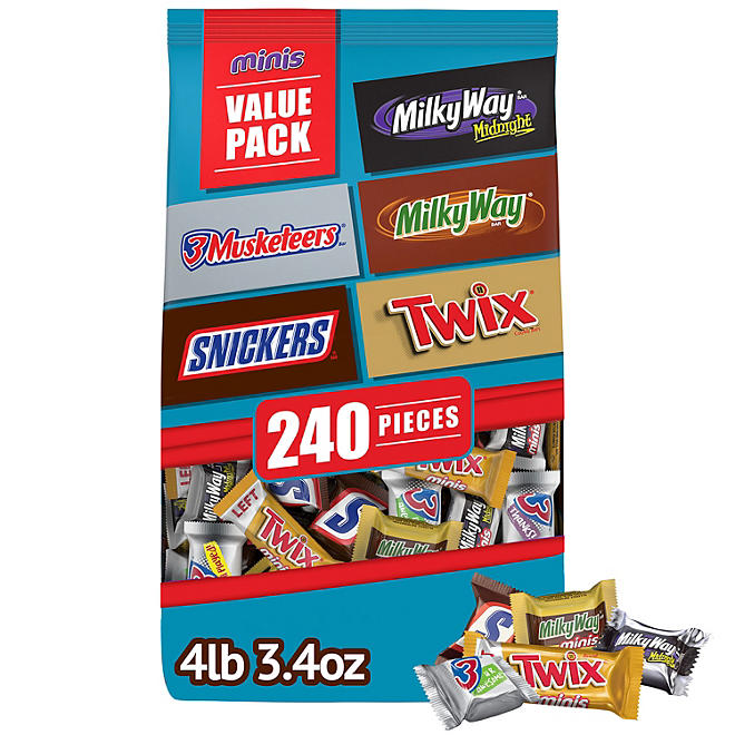 Mars Chocolate Candy, Variety Pack, 240 pcs.