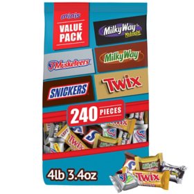Snickers, Twix & More Bulk Chocolate Candy Variety Pack (240 pcs.)