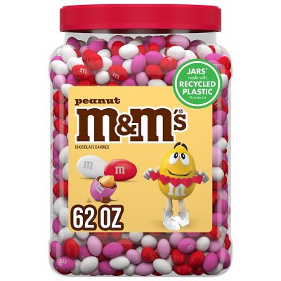 M&M'S Valentine's Day Peanut Candy Cupid's Mix Bulk Resealable Jar (3 lbs. 14  oz.) - Sam's Club