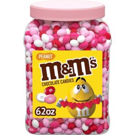 M&M'S Valentine's Day Peanut Candy Cupid's Mix Bulk Resealable Jar (3 lbs. 14 oz.)