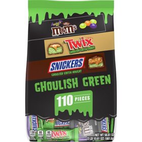 M&M's, Snickers & Twix Ghoulish Green Bulk Halloween Candy (110 ct.)