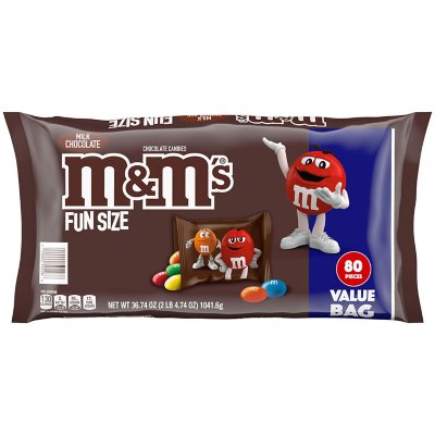 M&M's Milk Chocolate Fun Size Bulk Halloween Candy (80 ct