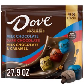 Dove Promises Variety Pack, Milk & Dark Chocolate Candy, 98 pcs. 