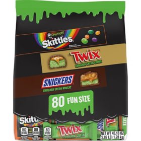 Mars Ghoulish Green, Halloween Variety Pack Candy, Fun Size, 80 pcs.