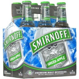 Smirnoff Twisted V Green Apple Premium Malt 11.2 fl. oz. bottle, 24 pk.