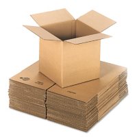 General Supply Brown Corrugated - Cubed Fixed-Depth Shipping Boxes, 12" L x 12" W x 12" H, 25/Bundle