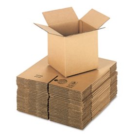Universal Cubed Fixed-Depth Corrugated Shipping Boxes, Regular Slotted Container, RSC, Medium, 8" x 8" x 8", Brown Kraft, 25/Bundle
