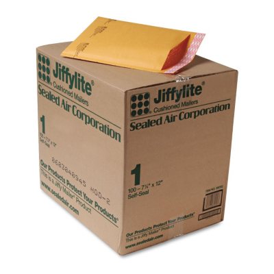 New 8 1/2 x 12 #2 Sealed Air 10187 Jiffylite Self Seal Mailer Golden Brown 