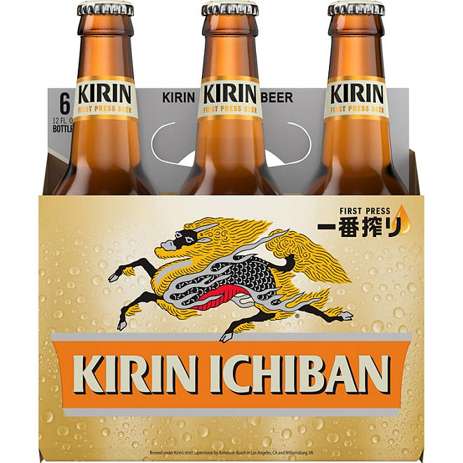 Kirin Ichiban Beer 12 fl. oz. bottle, 6 pk.