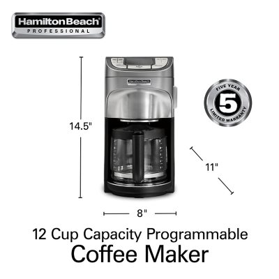 HAMILTON BEACH 49630 Coffee Maker 12 cups Black/Silver Black/Silver