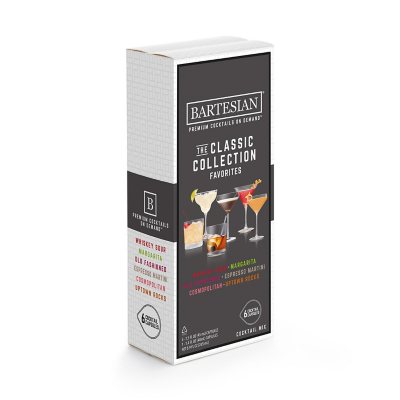Bartesian The Classic Collection Cocktail Mixer Capsules Variety Pack, 6 Cocktail Capsules