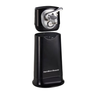 Hamilton Beach 76611FG FlexCut Electric Can Opener, Cordless & Rechargeable, Black with Chrome Accents