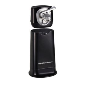 Hamilton Beach 76611FG FlexCut Electric Can Opener, Cordless & Rechargeable, Black with Chrome Accents 