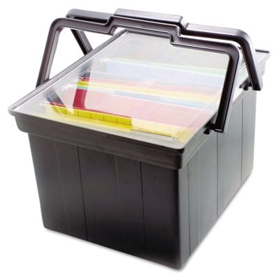 Advantus Extra Capacity Storage File Tote With Lid Letter Size 10