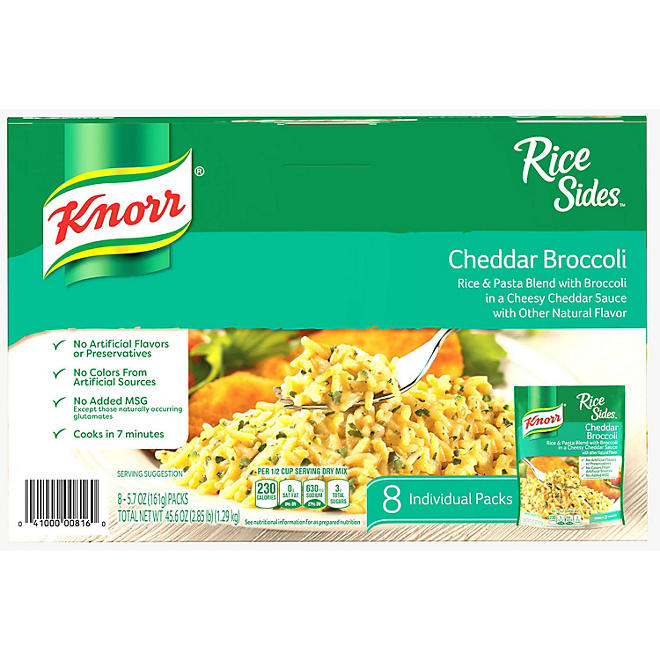 Knorr Rice Sides, Broccoli Cheddar (5.7 oz., 8 pk.)