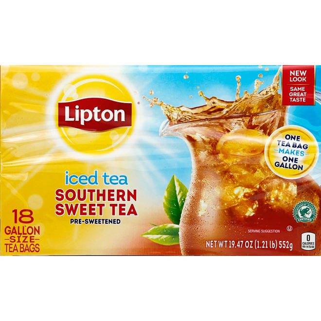 Lipton Southern Sweet Tea, One Gallon Size Tea Bags (18 ct.)