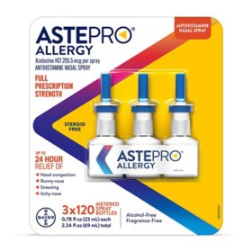 Astepro  Adult Nasal Spray 120 ml./bottle, 3 pk.