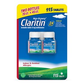 Claritin 24 Hour Non-Drowsy Allergy Medicine Tablets 115 ct.