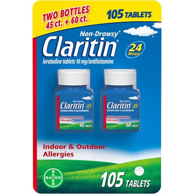 Claritin 24 Hour Non-Drowsy Allergy Medicine Tablets (105 ct.) - Sam's Club