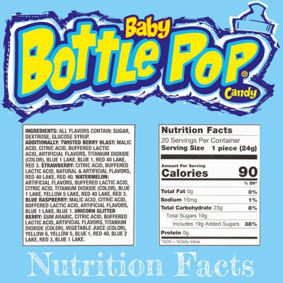 Baby Bottle Pop Candy, Assorted Variety Pack 0.85 oz., 20 ct. - Sam's Club