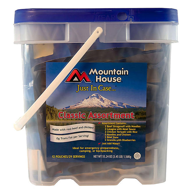 Mountain House Classic Assortment Emergency Food Bucket (29 servings)