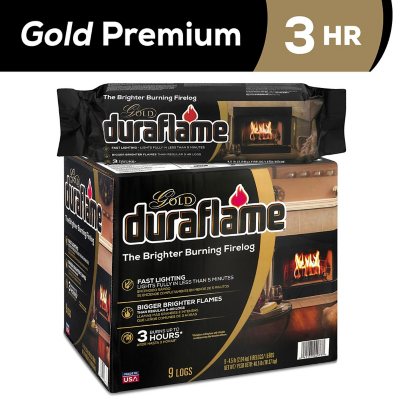 Duraflame Gold Ultra Premium 4 5 Lb Firelogs 9 Pack Case 3 Hour Burn Sam S Club