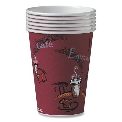  100 Count 12 oz Coffee Cups, Leak-Free Food Safe Paper