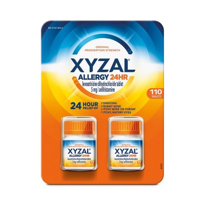 Xyzal Adult Allergy 24HR, Allergy Relief Tablets (55 ct., 2 pk.) - Sam's  Club