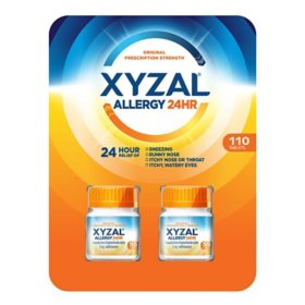 Xyzal 24-Hr. Allergy Relief Tablets 55 ct./pk., 2 pks.
