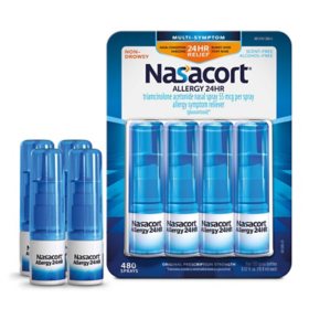 Nasacort Allergy 24-Hr. Non-Drowsy Nasal Spray 120 sprays/pk., 4 pk.