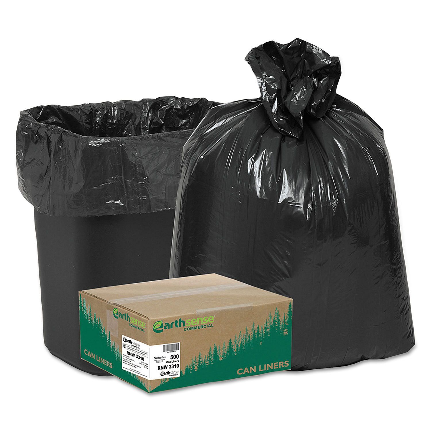 EarthSense 16 gal. Recycled Trash Bags (500 ct.) eBay