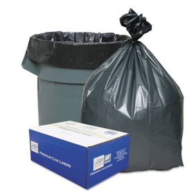 120pcs Heavy Duty Trash Bags 33 Gallon Black Large Garbage Rubbish