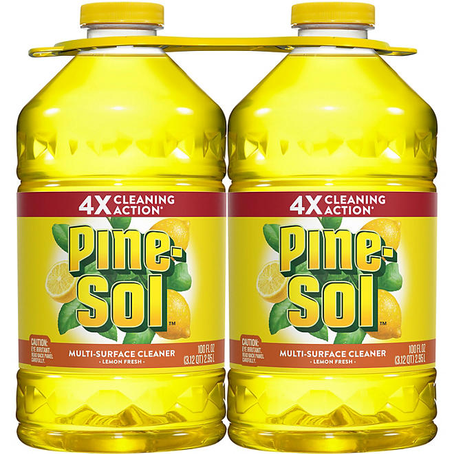 Pine-Sol All Purpose Multi-Surface Cleaner, Lemon Fresh 100 fl. oz./bottle, 2 pk.