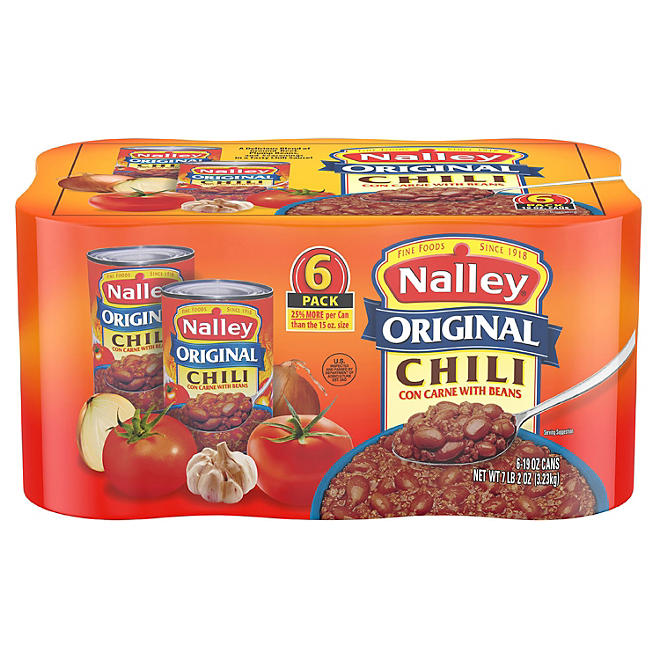 Nalley Original Chili with Beans - 6/19 oz. cans