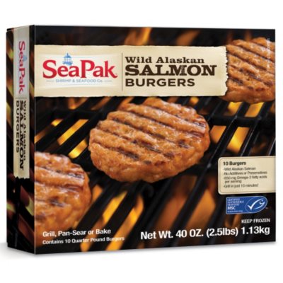 Frozen Salmon Burgers-10 pack