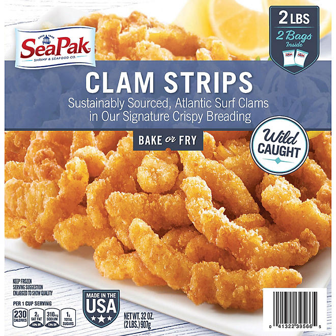 SeaPak Clam Strips, Frozen (2 lb.)