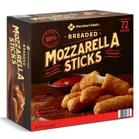 Member's Mark Breaded Mozzarella Sticks, Frozen 72 ct.