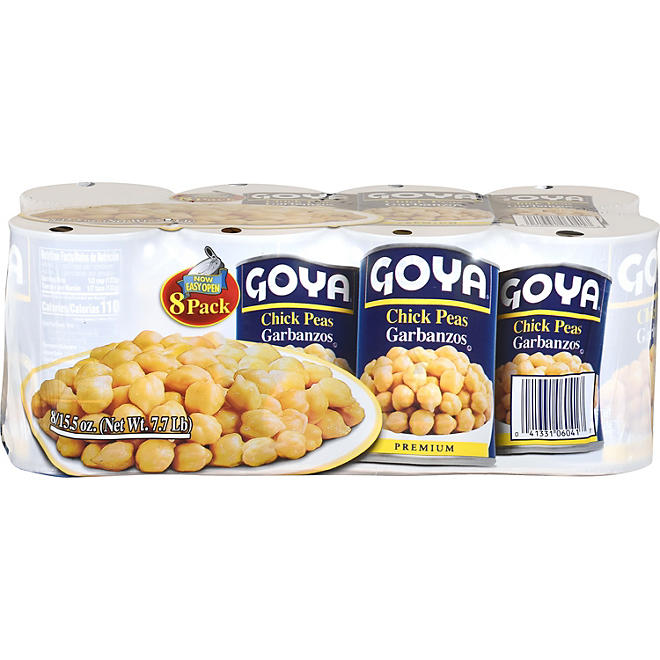 Goya Chick Peas 15.5 oz. cans, 8 pk.