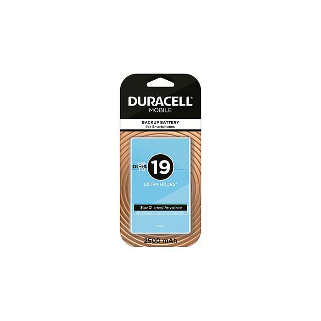 Duracell Mobile PowerPack Nano 2500 mAh Backup Battery For Smartphones - Blue