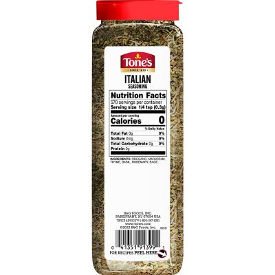 Tone's Italian Seasoning (6 oz.) - Sam's Club