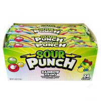 SOUR PUNCH Rainbow Straws Assorted Chewy Candy (2 oz., 24 pk.)