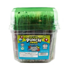 SOUR PUNCH Assorted Chewy Candy Twists, 180 pcs.