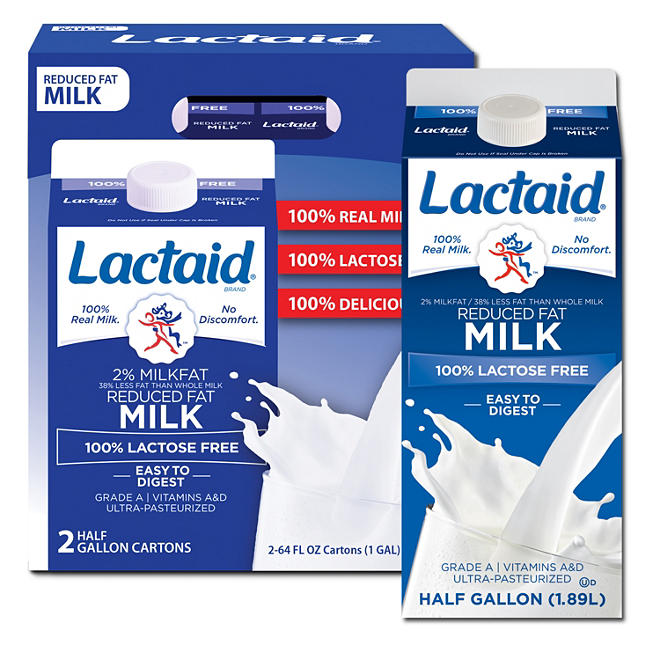 Lactaid 100% Lactose Free 2% Reduced Fat Milk (2 pk.)