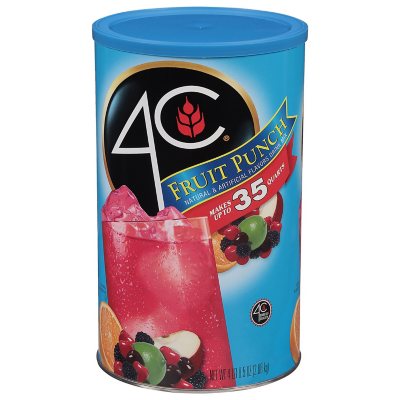 4C Fruit Punch Flavored Drink Mix, 72.5 oz. - Sam's Club