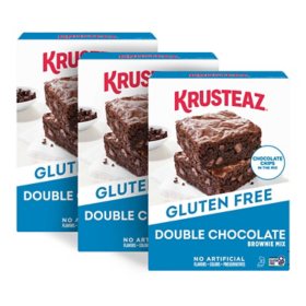 Krusteaz Gluten Free Double Chocolate Brownie Mix, 20 oz., 3 pk.