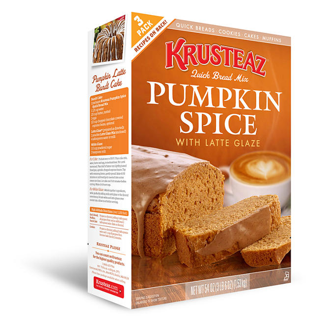 Krusteaz Pumpkin Spice and Latte Glaze Baking Mix (54 oz.)