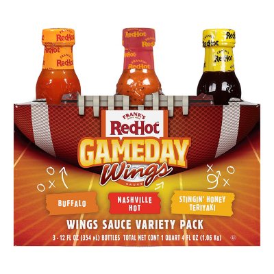 Frank's RedHot Gameday Wing Sauce, Variety Pack (3 pk.) - Sam's Club